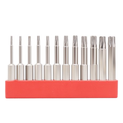 12PCS T5-T40 Magnetic Head Torx Screwdriver Bit Set Security Tamper Proof Star
