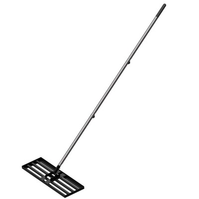 WaLensee Landscaping Rakes 2.5''x10.8'' Unique Long Handle Lawn Leveling Fan Steel