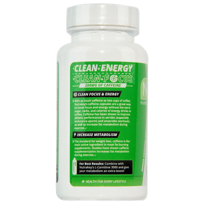 NutraKey - CAFFEINE - 100 Capsules