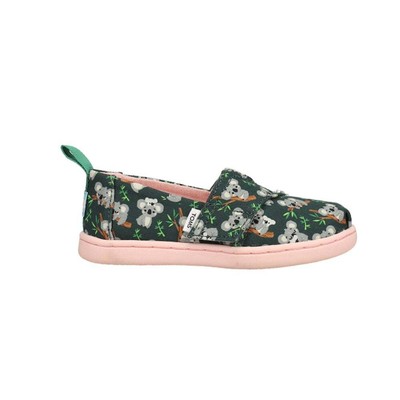 

Зеленые повседневные слипоны на плоской подошве для маленьких девочек TOMS Alpargata Koala с рисунком 10017969T, Зеленый, TOMS Alpargata Koala Graphic Slip On Toddler
