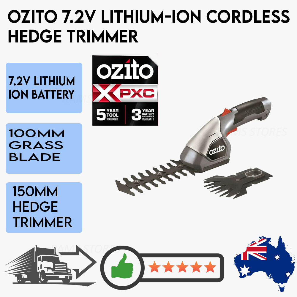 ozito cordless hedge grass trimmer
