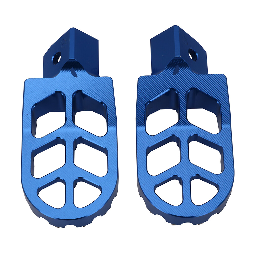 Foot Pegs Motorcycle Footpeg Pedals CNC For PW50 1981-2024 PW80 1983-2006 Blue