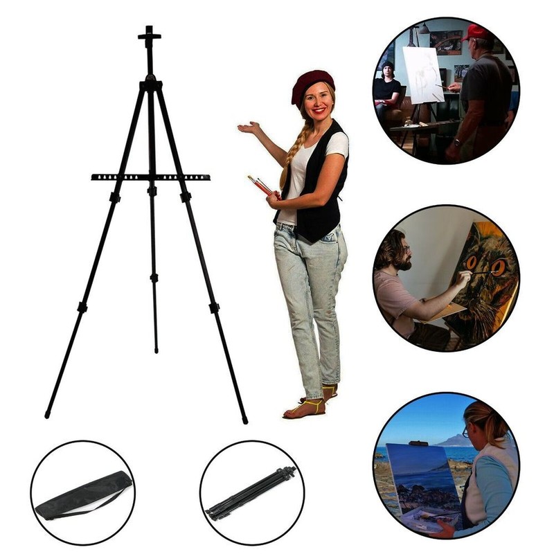 STUDIO EASEL ARTIST ART CRAFT DISPLAY EASEL METAL FULL STANDING TRIPOD DRAWING