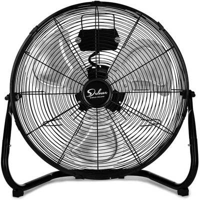 Aoibox Floor Fans 3-Speed High-Velocity Industrial Heavy Duty Metal in Black