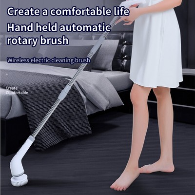 Versatile Cleaning Tool: Electric Spin Scrubber with 8 Heads