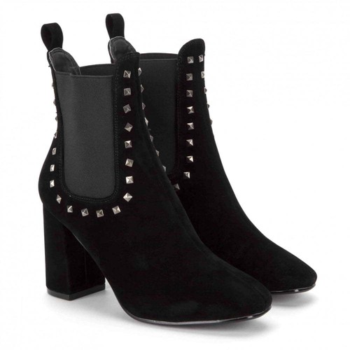 Damen klassische Chelsea Stiefelette elastische Seiten gespickt Detail schwarz Größe Damen klassische Chelsea Stiefelette elastische Seiten gespickt Detail schwarz Größe