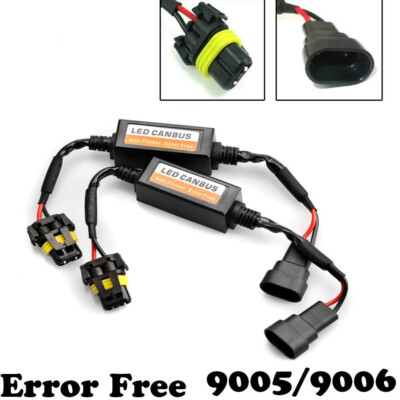 9005 LED Decoder Canbus Error Code Warning Canceller Anti Flicker Relay Adapter