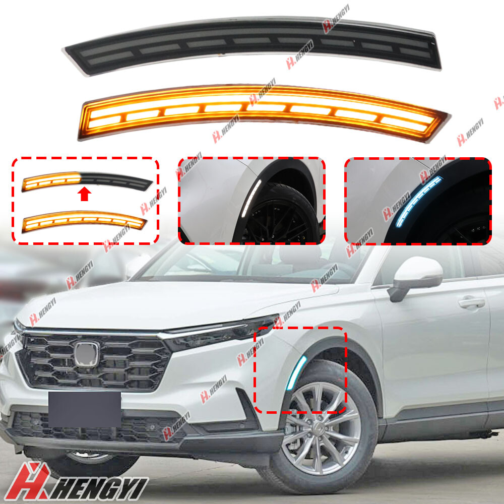2X Smoked Dynamic Side Marker Lights Turn Signal For Honda CR-V 2023