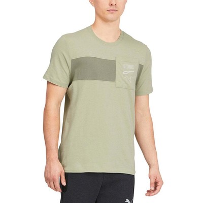 

Puma Rebel Advanced Crew Neck Short Sleeve TShirt Mens Beige Athletic Casual 589, Бежевый, Puma Rebel Advanced Crew Neck Short Sleeve TShirt