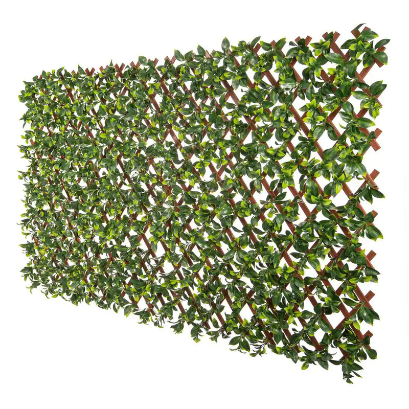 Expandable Trellis Privacy Screen Artificial Ivy Fence UV Resistant Patio Balcon