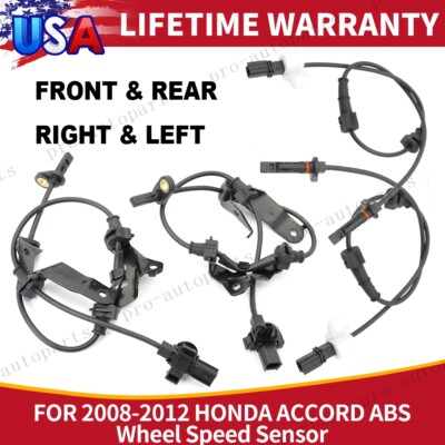 4PCS ABS Wheel Speed Sensor Front Rear Left Right Fit For HONDA ACCORD 2008-2012