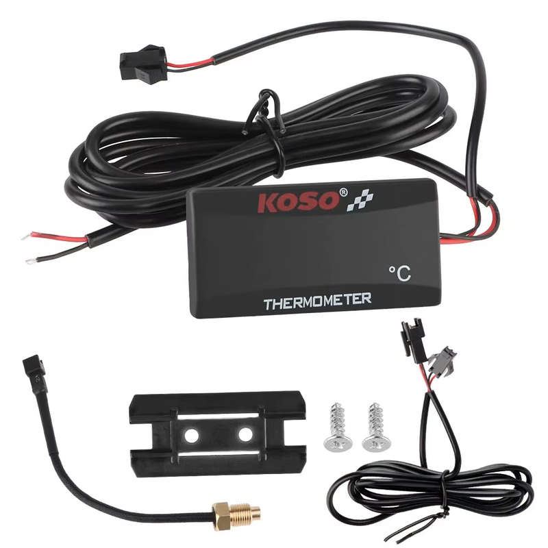 Misuratore Temperatura Acqua Moto 12V Termometro Digitale Retrofit Allarme