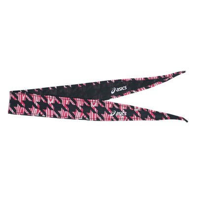 

Двусторонняя повязка на голову ASICS женская, размер  Athletic Sports RN2010-9018, Black;pink, ASICS Reversible Headband