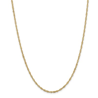 Pre-owned Superdealsforeverything Real 14kt Yellow Gold 1.9mm Singapore Chain; 18 Inch; Lobster Clasp