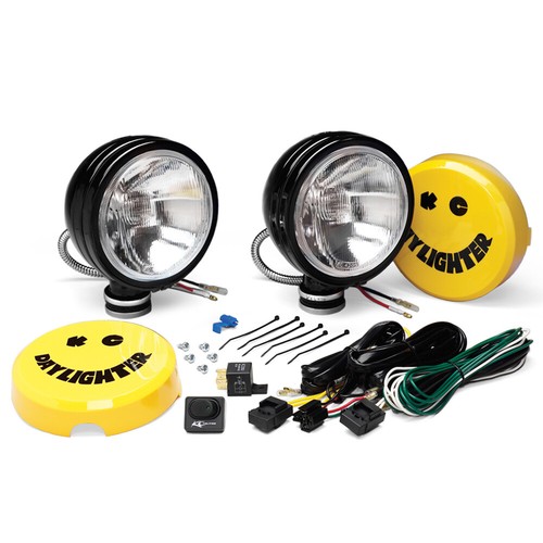 KC 234 6" Daylighter Halogen Pair Pack System Off-Road Lights Black Spread Beam