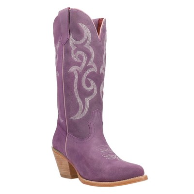 Pre-owned Ferrini Quinn Embroidered Snip Toe Cowboy Womens Purple Casual Boots 8486144