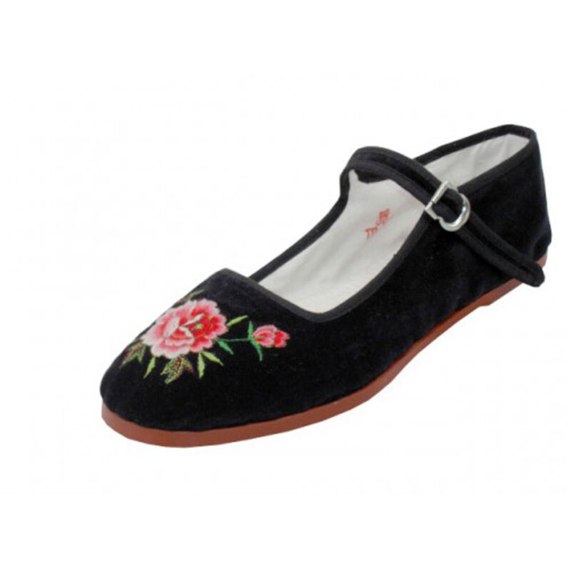 New Womens Velvet Mary Jane Shoes Flat Slip On Ballet Sandals Colors, Sizes 5-11