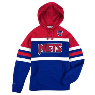 Mitchell & Ness Head Coach Hoodie Mens Blue, Red Повседневная верхняя одежда FPHDSC19029-NJ