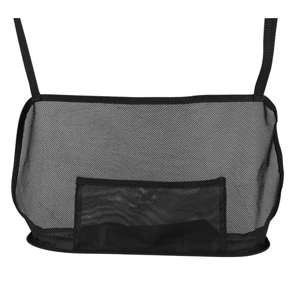 Car Seat Side Storage Handbag Holding Net Pocket Purse Organizer Mesh Bag Black