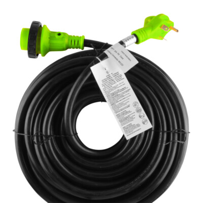 50 foot 30 amp RV Extension Cord Power Supply Cable for Trailer Motorhome Camper