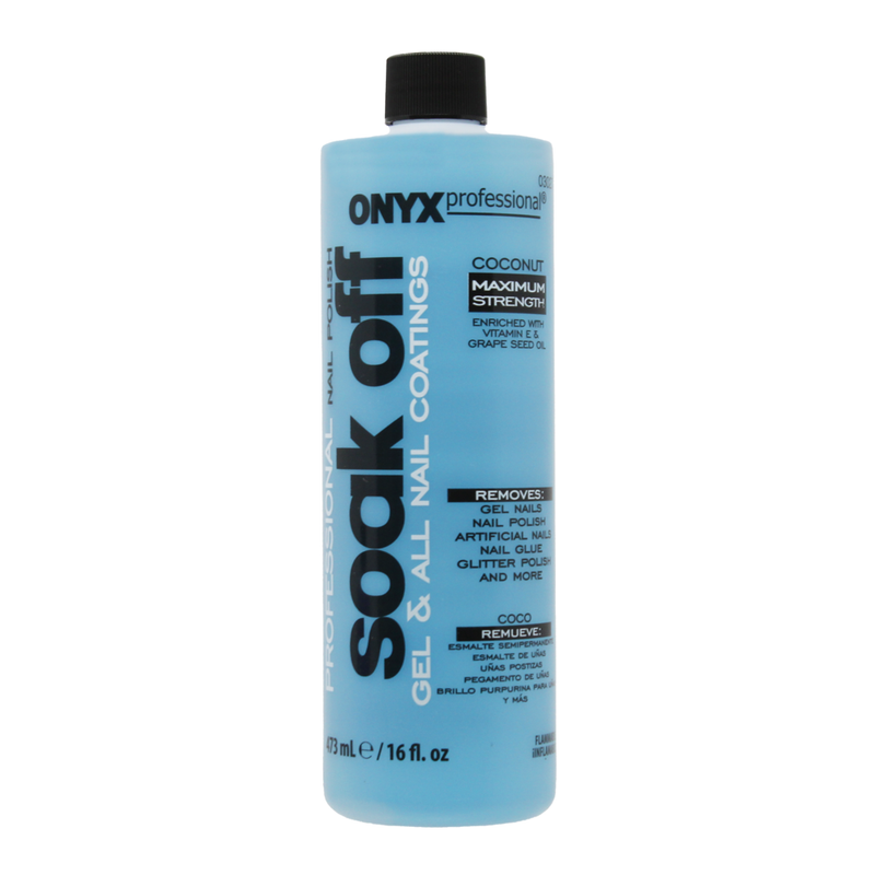 Onyx Professional Soak off Formula Nail Polish Remover, 16 fl oz