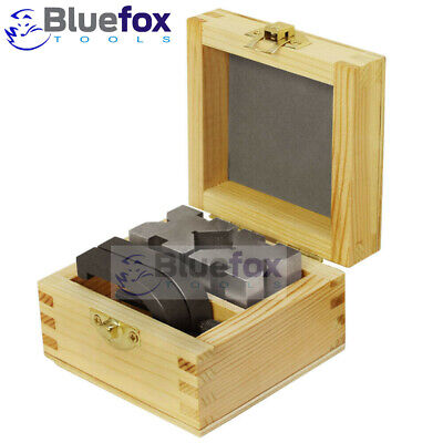 2pcs V Block Set Toolmakers Vee Block 50mm with Wooden Case Well-packaged