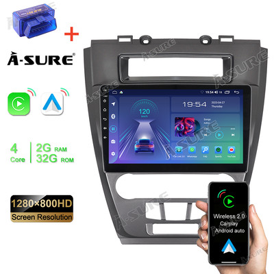 10'' Car Stereo Radio GPS for Ford Fusion 2010-2012 Android 13 Carplay 2+32GB