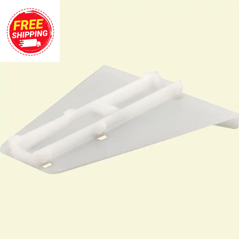 Drawer Track Delta Guide, White Plastic