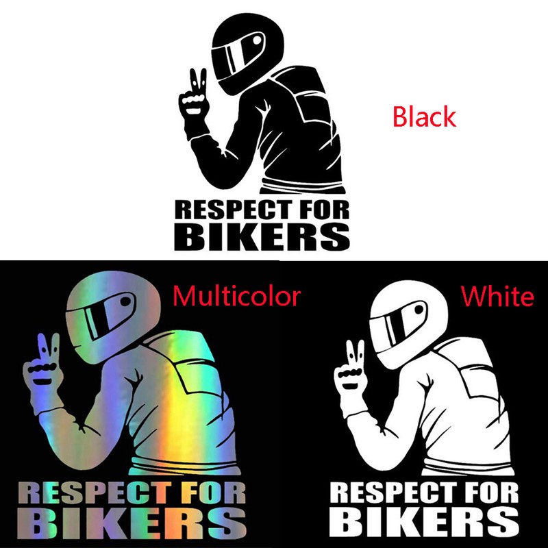 Respect For Bikers Reflektierende Biker Motorrad Aufkleber Auto Aufkleber Ebay