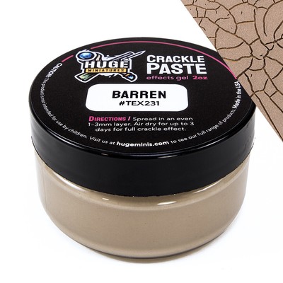 Huge Miniatures Texture Paste, Barren Model Basing Paint   2oz Resealable Jar
