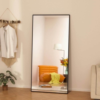 GOGEXX Floor Mirror 22'' W x 65'' H Oversized Full Length arge Rectangle Black