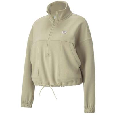 

Куртка Puma Downtown HalfZip Женская Бежевая Повседневная Спортивная Верхняя Одежда 531601-42, Бежевый, Puma Downtown HalfZip Jacket