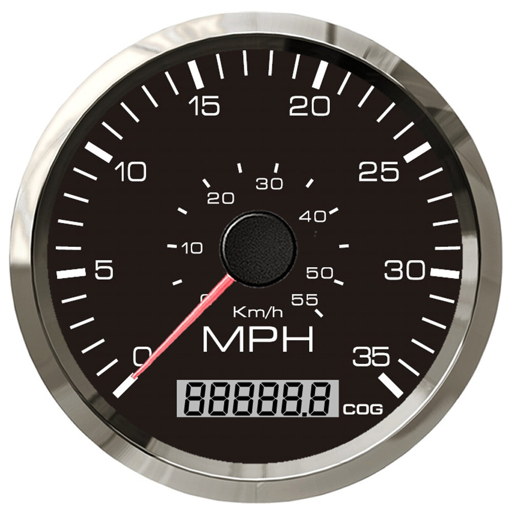 85mm Universal Car Boat GPS Speedometer 0-200km/h Tachometer 0-8000RPM