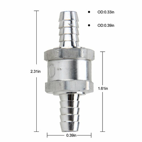 3/8" 10mm Inline One Way Check Valve Fuel Diesel Gas Liquid No Return Universal