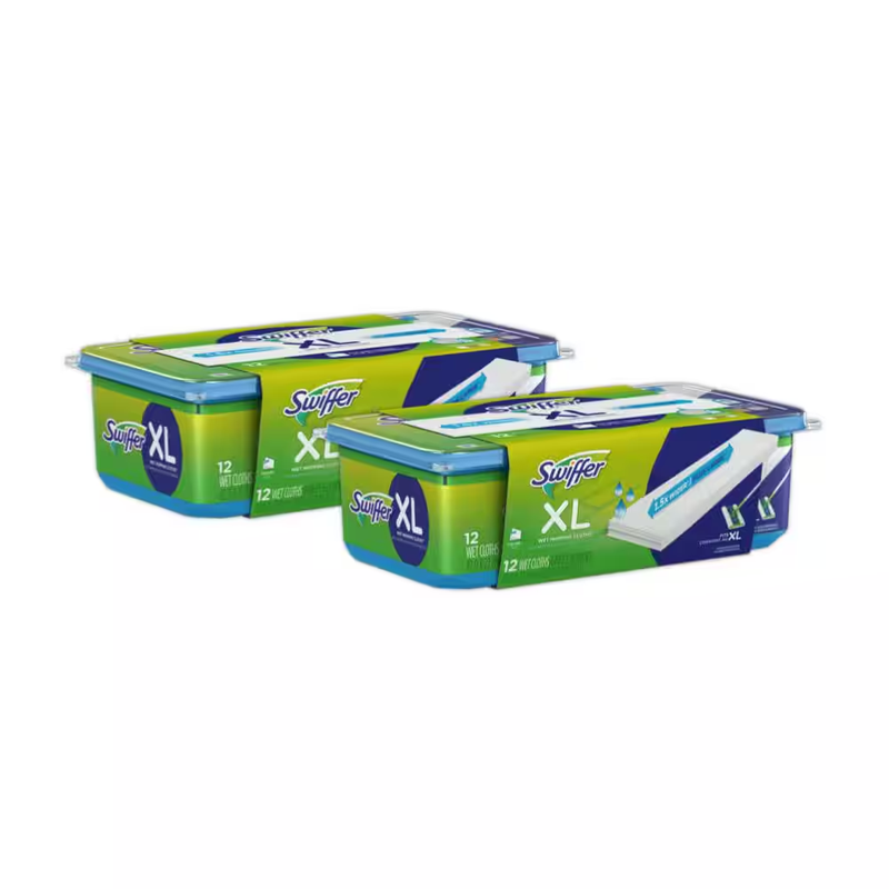 Swiffer XL Wet Mop Pads Refill 12 Pack Floor Cleaning Cloths Sweeper XL