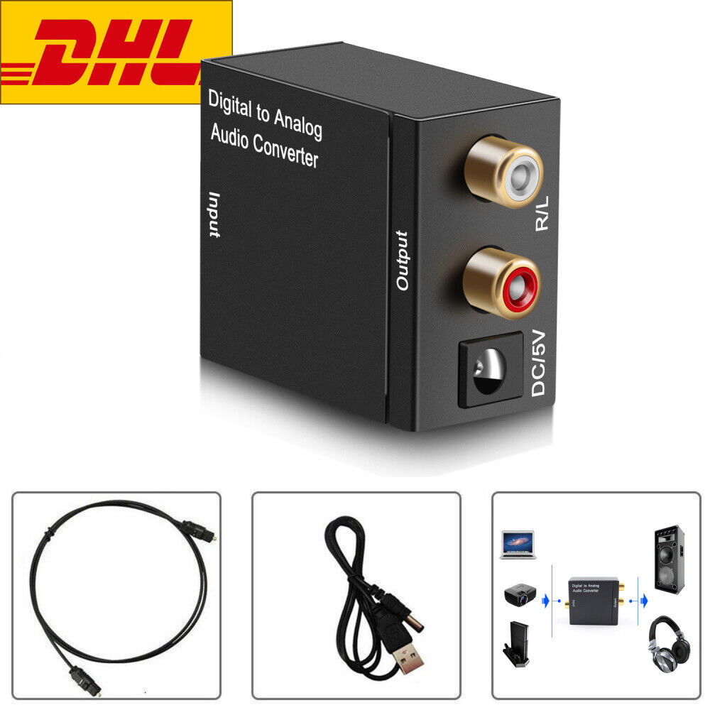 Optical Coaxial Toslink Digital Analog Audio RCA L/R Kabel Converter Adapter USB