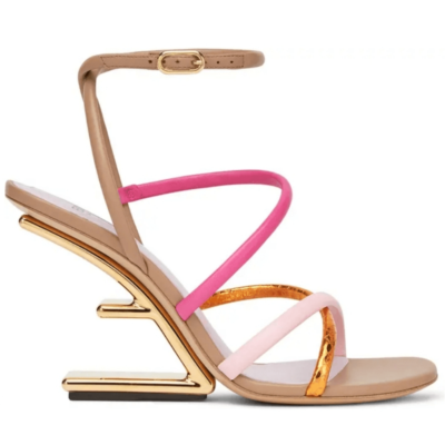 NWT FENDI F heels strappy sandals in size 38 eBay