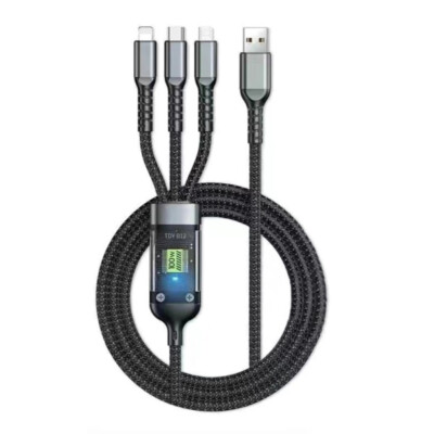 3 in 1 Fast USB Charging Cable Universal Multi Function Cell Phone Charger Cord
