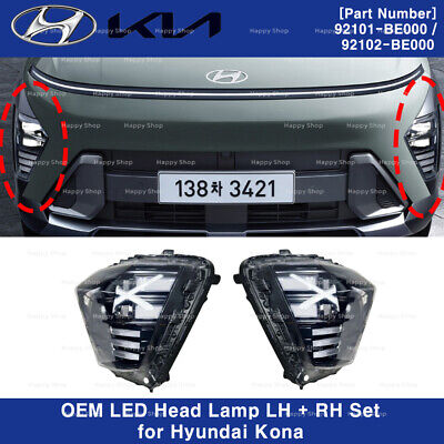 OEM 92101BE000 LED Head Lamp Light Left + Right 2p Set for Hyundai Kona 2024+
