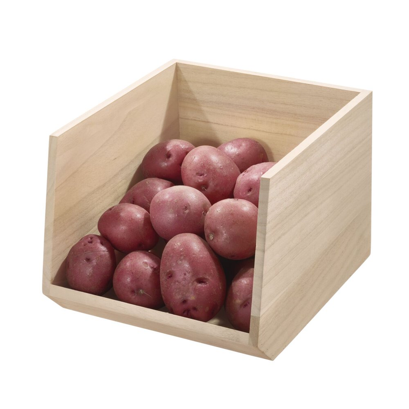 Eco Wood Storage Bin – Natural Paulownia Wood – Organize