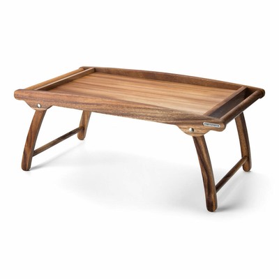 Continenta Bett-Tablett Serviertablett Frühstückstablett Akazienholz 53 x 32 cm