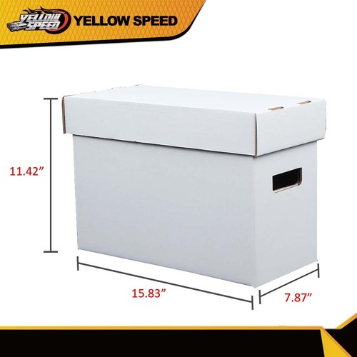 10Pcs Comic Books Storage Boxes Short Holds 150-175 Stackable Durable Archive 