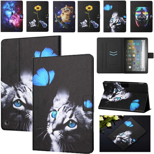For Amazon Kindle Fire 7 HD 8 Plus HD 10 Plus Magnetic Leather Stand Case Cover