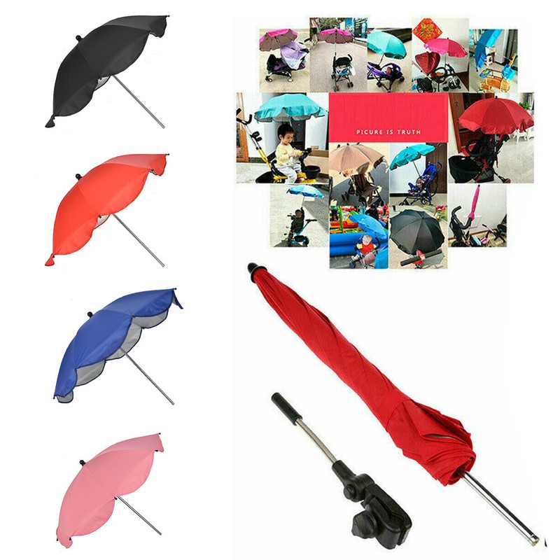 Parasol Pram Pushchair Universal Sun Shade Stroller Buggy Kids Baby