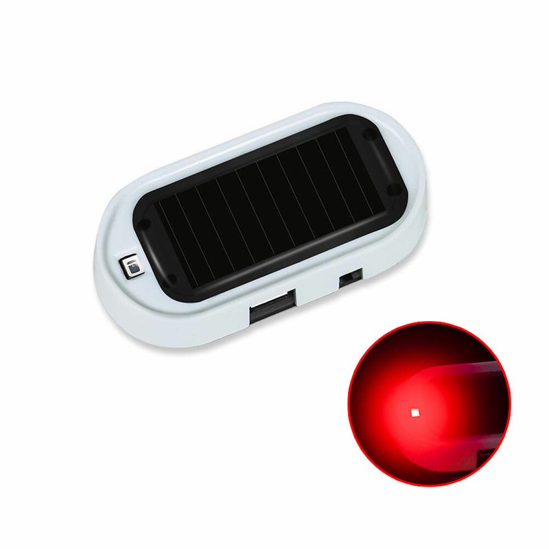 Car Accessories Fake Solar Alarm Light Led Warn Security System Anti-theft Flash