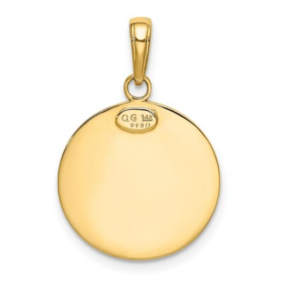 Pre-owned Skyjewelers Real 14kt Yellow Gold Saint Christopher Medal Pendant