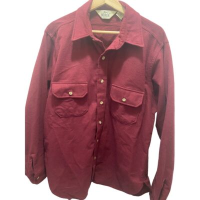 WOOL FLANNEL SHIRTS Mサイズ バーガンディ Northland® Wool Zip-Front Jac-Shirt - All American Clothing Co