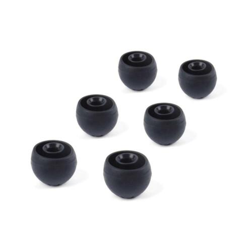 6x UNIVERSAL SILICONE EARPHONE TIPS REPLACEMENT SPARE EARBUDS IN-EAR BLACK MIXED