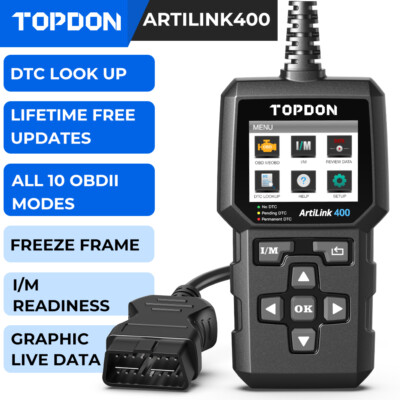 TOPDON AL400 Check Engine Fault OBD2 Scanner Code Reader Car Diagnostic Tool