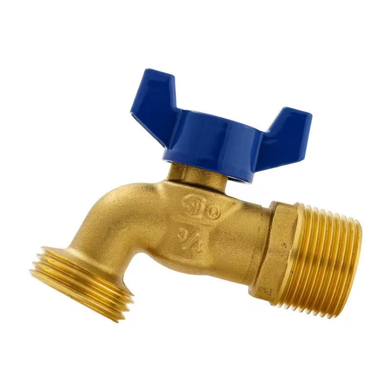 Everbilt Hose Bibb Valve Brass Quarter Turn 3/4 In MHT Outdoor Spigot